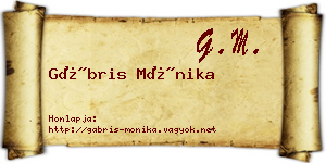 Gábris Mónika névjegykártya